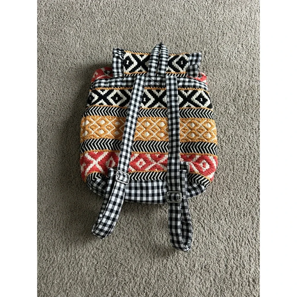 America & Beyond Boho Woven‎ Backpack